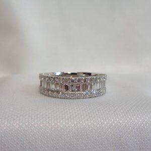 Quality 1.28ct Diamond Band 18ct White Gold - Size N - Colour G/H Clarity VS/SI (S8419) - Image 4