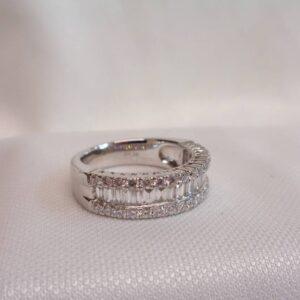 Quality 1.28ct Diamond Band 18ct White Gold - Size N - Colour G/H Clarity VS/SI (S8419) - Image 6