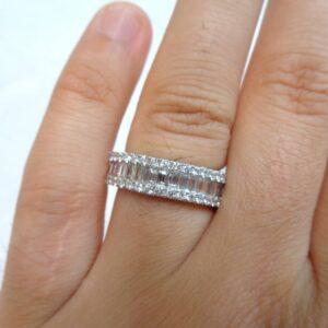 Quality 1.28ct Diamond Band 18ct White Gold - Size N - Colour G/H Clarity VS/SI (S8419) - Image 10