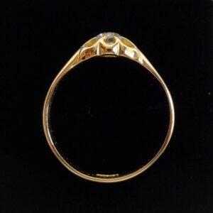 Antique 0.50ct Old, European Diamond Signet Ring 18ct Gold - Size S 1/2 (S8410) - Image 3