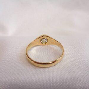 Antique 0.50ct Old, European Diamond Signet Ring 18ct Gold - Size S 1/2 (S8410) - Image 6