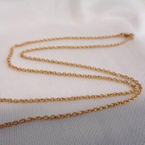 Antique Edwardian Peridot & Seedpearl Necklace 9ct Yellow Gold - Length 17in (S8403) - Image 4