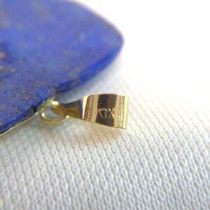 Lapis Lazuli Elephant Pendant with 14ct Yellow Gold Inlay - Length 41mm (S8454) - Image 6