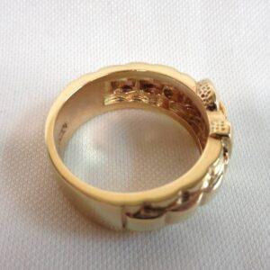 Buckle Ring Solid 9ct Yellow Gold - Size X 1/2 - 16.1g (S8479) - Image 4