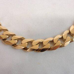 Solid Curb Bracelet 9ct Yellow Gold - Length 9 3/4 - 42.1 grams (S8451) - Image 4