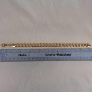 Solid Curb Bracelet 9ct Yellow Gold - Length 9 3/4 - 42.1 grams (S8451) - Image 3