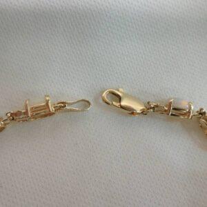 Natural Opal 9ct Yellow Gold Bracelet - Length 7 1/2in (S8499) - Image 7