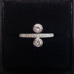 Quality 0.59ct Diamond 18ct White Gold Ring - Size N (S8470) - Image 1