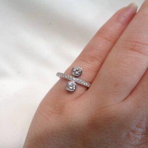 Quality 0.59ct Diamond 18ct White Gold Ring - Size N (S8470) - Image 7