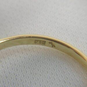 Aquamarine Solitaire Ring 18ct Yellow Gold - Size P 1/2 (S8507) - Image 5