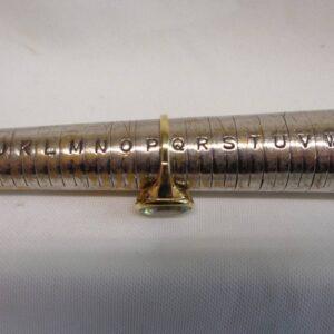 Aquamarine Solitaire Ring 18ct Yellow Gold - Size P 1/2 (S8507) - Image 7