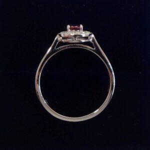 Quality Ruby and Diamond 18ct white Gold Ring - Size L (S7879) - Image 3