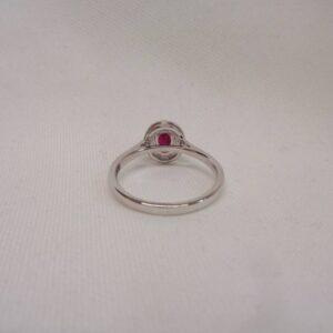 Quality Ruby and Diamond 18ct white Gold Ring - Size L (S7879) - Image 5