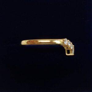 Beautiful 0.38ct Diamond Wishbone Ring 18ct Yellow Gold - Size M (S8226) - Image 2