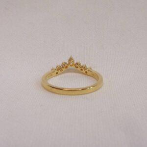 Beautiful 0.38ct Diamond Wishbone Ring 18ct Yellow Gold - Size M (S8226) - Image 5