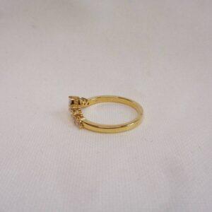 Beautiful 0.38ct Diamond Wishbone Ring 18ct Yellow Gold - Size M (S8226) - Image 7