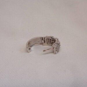 0.50ct Diamond Huggie Hoop Earrings 9ct White Gold - Length 15mm (S8517) - Image 3