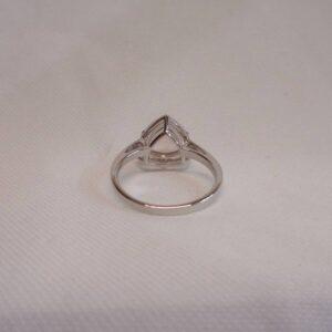 Beautiful Morganite & Diamond Ring 9ct White Gold - Size N (S8526) - Image 5