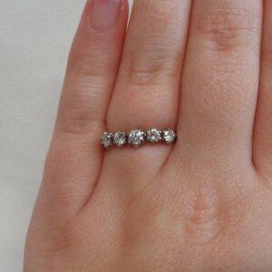 Fabulous 0.50ct Five Stone Diamond Ring 18ct White Gold - Size L 1/2 (S7504) - Image 6