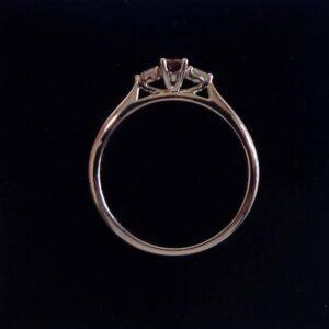 Stunning Ruby & Diamond Three Stone Ring 18ct White Gold - Size M (S8301) - Image 3