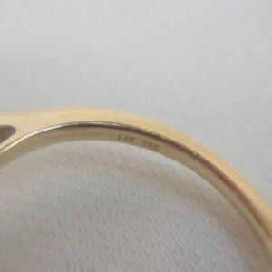 Art Deco Style Ruby and Diamond Cluster Ring 14ct Yellow Gold - Size N 1/2 (S8555) - Image 6