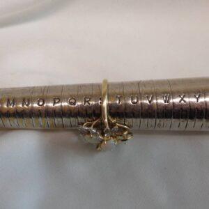 Unique Opal and Diamond Ring 9ct Yellow Gold - Size S (S8565) - Image 8