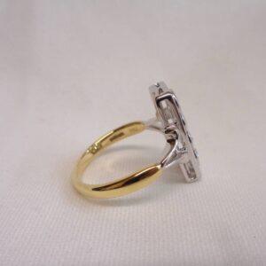 0.60ct Diamond Panel Ring 18ct Two Colour Gold - Ring Size O (US 7) - S7867 - Image 5