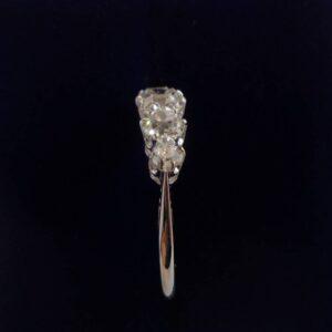 Antique 1.00ct Five Stone Diamond Ring Platinum - Size N (US 6.75) (S8549) - Image 2