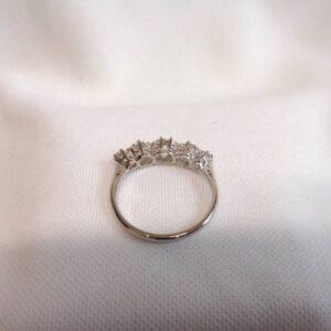 Antique 1.00ct Five Stone Diamond Ring Platinum - Size N (US 6.75) (S8549) - Image 5