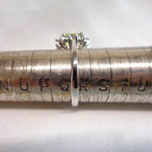 Beautiful Peridot & Diamond Cluster Ring 18ct White Gold - Iliana - Size Q 1/2 (S8459) - Image 10