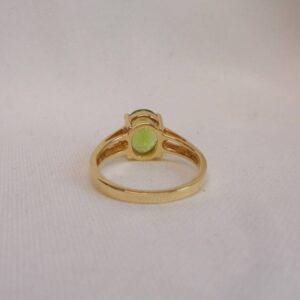 Peridot and Diamond Ring 18ct Yellow Gold - Size K (S8579) - Image 5