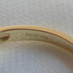 Peridot and Diamond Ring 18ct Yellow Gold - Size K (S8579) - Image 7