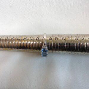 Quality Aquamarine and Diamond Ring 18ct White Gold - Size P (S8580) - Image 8