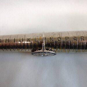 Art Deco Style Sapphire and Diamond Platinum Ring - Size M (S8551) - Image 9