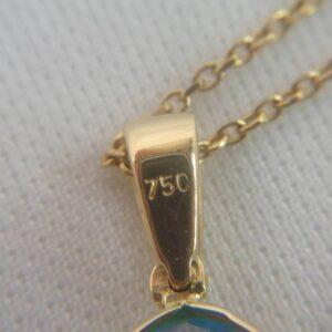 Stunning Blue Topaz Pendant in 18ct Yellow Gold - Length 20in (S8522) - Image 6