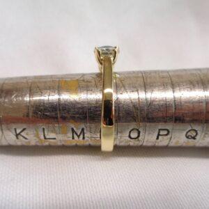 Sapphire & Diamond Three Stone Ring 18ct Yellow Gold - Size N (S8577) - Image 8