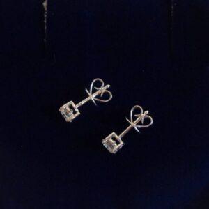 Certified 1.05ct Diamond Stud Earrings 18ct White Gold - VS2 (S8483) - Image 2