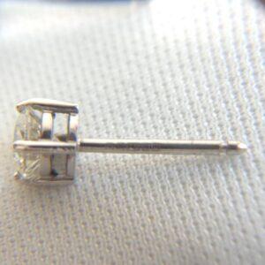 Certified 1.05ct Diamond Stud Earrings 18ct White Gold - VS2 (S8483) - Image 6