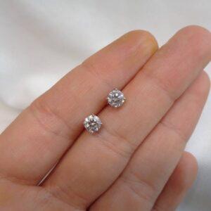 Certified 1.05ct Diamond Stud Earrings 18ct White Gold - VS2 (S8483) - Image 7