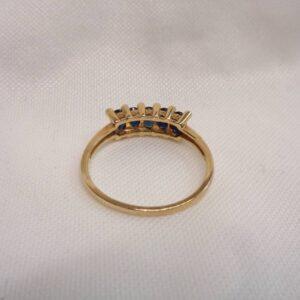 Beautiful Sapphire and Diamond Ring 9ct Gold - Size U 1/2 (S8623) - Image 5