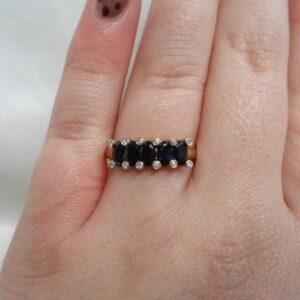 Beautiful Sapphire and Diamond Ring 9ct Gold - Size U 1/2 (S8623) - Image 7