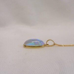 Natural Opal Pendant in 14ct Gold - Length 17in (S8627) - Image 5