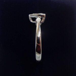 Unique 0.61ct Natural Diamond Ring 18ct White Gold - Certified - Size N (S7424) - Image 2