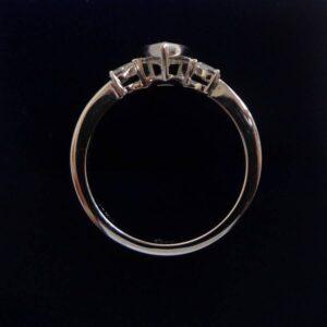 Unique 0.61ct Natural Diamond Ring 18ct White Gold - Certified - Size N (S7424) - Image 3