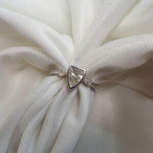 Unique 0.61ct Natural Diamond Ring 18ct White Gold - Certified - Size N (S7424) - Image 4