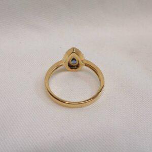 Sapphire and Diamond Cluster Ring 18ct Yellow Gold - Size N (S8601) - Image 5