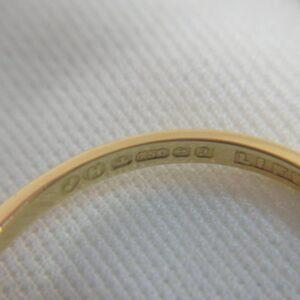 Vintage C.1980 Sapphire and Diamond Ring 18ct Gold - Size N 1/2 (A1531) - Image 6