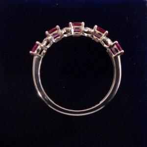 Stunning Ruby and Diamond Ring 18ct White Gold - Size N (S7650) - Image 3
