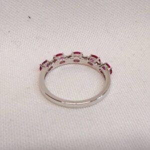 Stunning Ruby and Diamond Ring 18ct White Gold - Size N (S7650) - Image 5