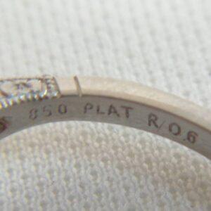 Art Deco Style Ruby and Diamond Cluster Ring Platinum - Size M (S8552) - Image 6